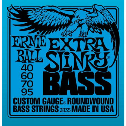 Ernie Ball Extra Slinky Nickel Wound Electric Bass Strings - 40-95 Gauge