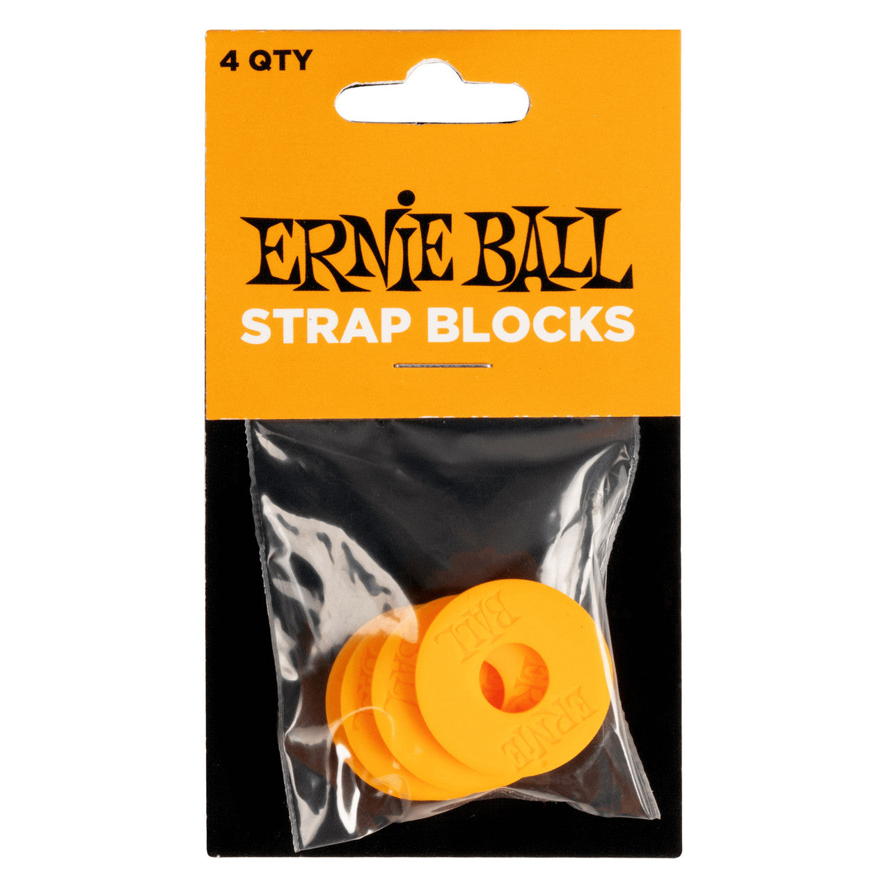 Ernie Ball Strap Blocks (4-Pack - Orange)