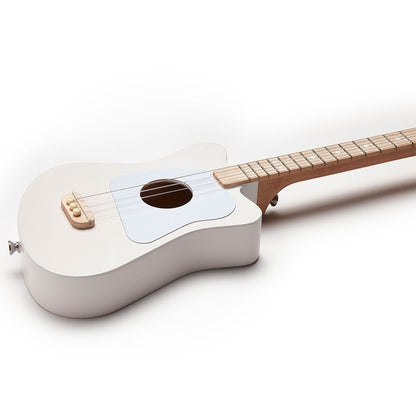 Loog Mini White + Accessory Pack (winder, picks, strings, flash cards)