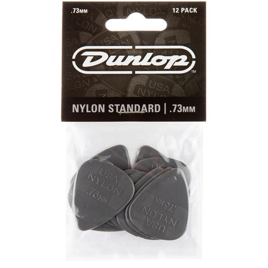 Dunlop Nylon Guitar Pick Pack - 0.73mm - 12 picks