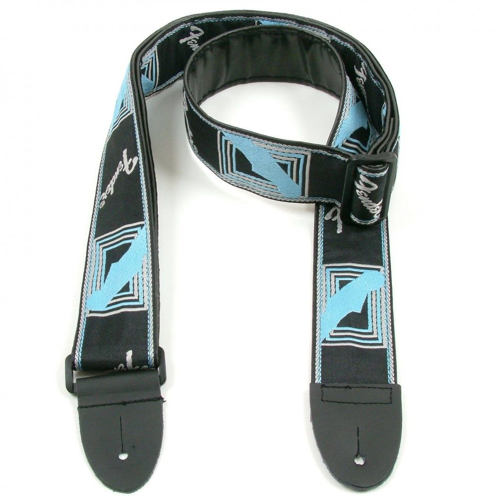 2" Monogrammed Strap (Black/Grey/Blue)