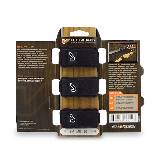 Gruv Gear FretWraps String Muter 3-Pack Black Medium
