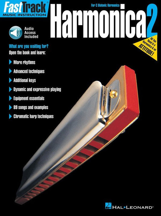FastTrack Harmonica Method Book 2 – Book & Online Audio