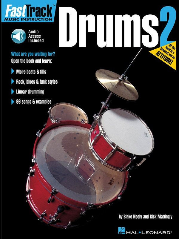 FastTrack Drums Method – Book 2 (Book/Online Audio)