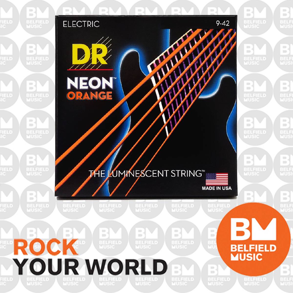 Neon Hi-def Orange Coated Electric Set 9-42 Lite