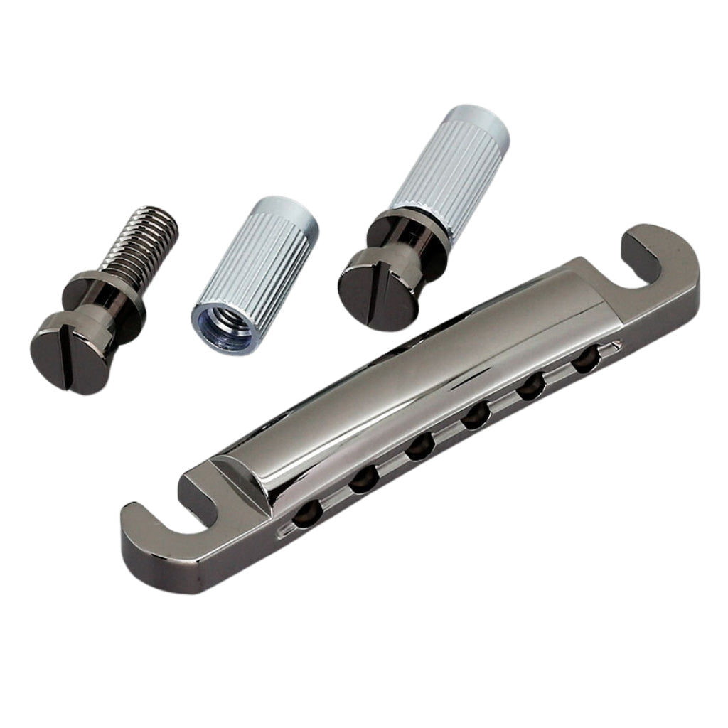 GOTOH Tailpiece Assembly. Zinc Diecast. Cosmo Black, Packaged