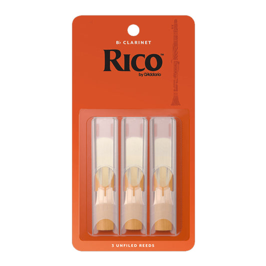 Rico by D'Addario Bb Clarinet Reeds, Strength 1.5, 3-pack