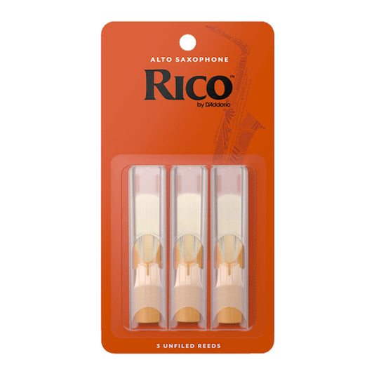 Rico Alto Saxophone Reeds - Pack of 3 - Strength 1.5