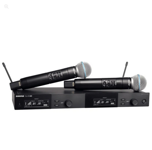 Shure SLXD Dual Channel Wireless System w/ Beta 58 Microphones (520-564MHz)