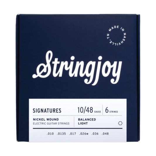 Stringjoy Signatures | Balanced Light Gauge (10-48) Nickel Wound Electric Guitar Strings