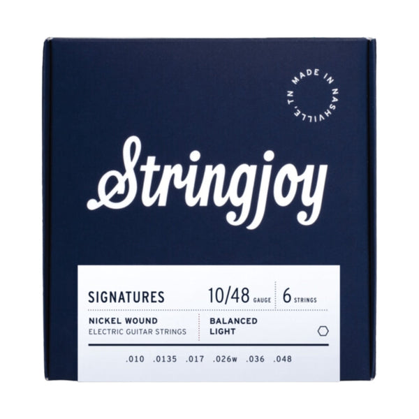 Stringjoy Signatures | Balanced Light Gauge (10-48) Nickel Wound Electric Guitar Strings