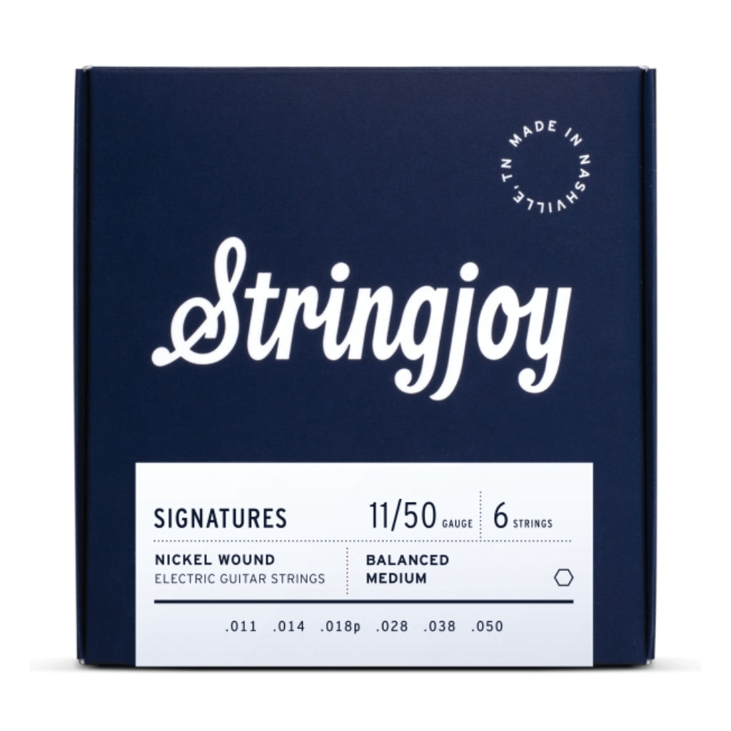 Stringjoy Signatures | Balanced Medium Gauge (11-50) Nickel Wound Electric Guitar Strings