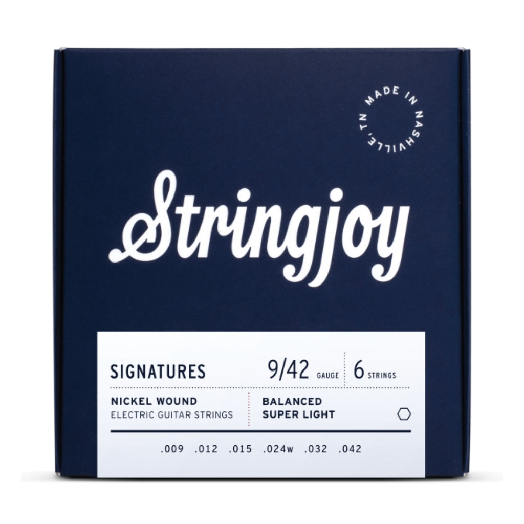 Stringjoy Signatures | Balanced Super Light Gauge (9-42) Nickel Wound Electric Guitar Strings