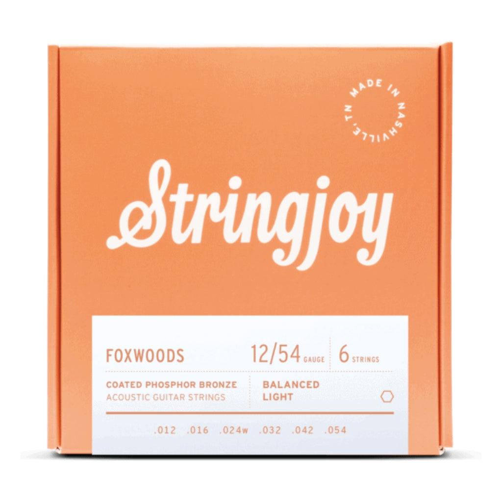 Stringjoy Foxwoods | Light Gauge (12-54) Coated Phosphor Bronze Acoustic Guitar Strings
