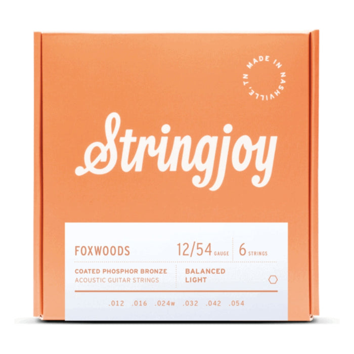 Stringjoy Foxwoods | Light Gauge (12-54) Coated Phosphor Bronze Acoustic Guitar Strings