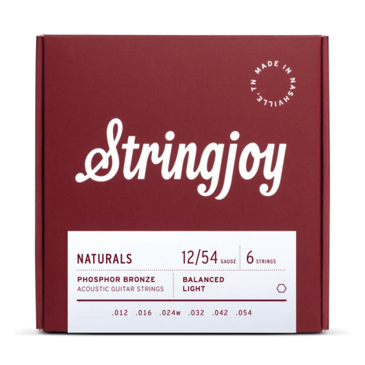 Stringjoy Naturals | Medium Gauge (13-56) Phosphor Bronze Acoustic Guitar Strings