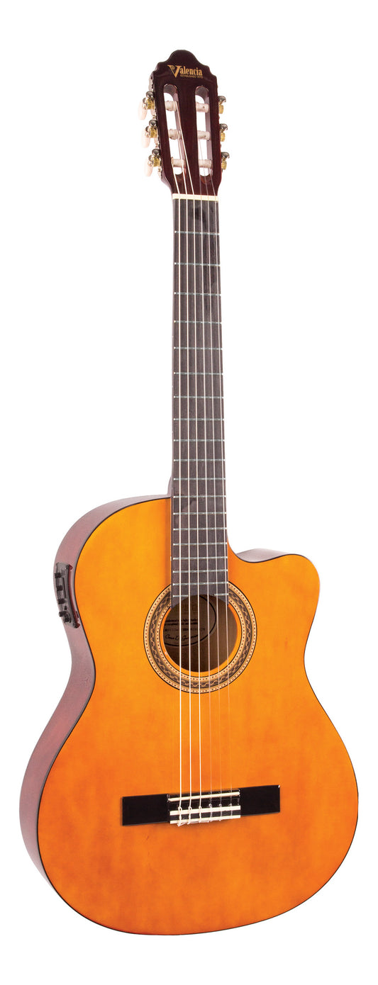 Valencia VC104CE Classical Guitar - Cutaway, Electric Acoustic
