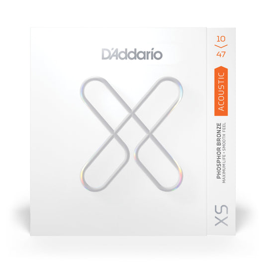 D'Addario XS Coated Acoustic Phosphor Bronze Strings - Extra Light Set (10-47)