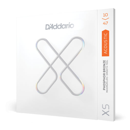 D'Addario XS Coated Acoustic Phosphor Bronze Strings - Extra Light Set (10-47)