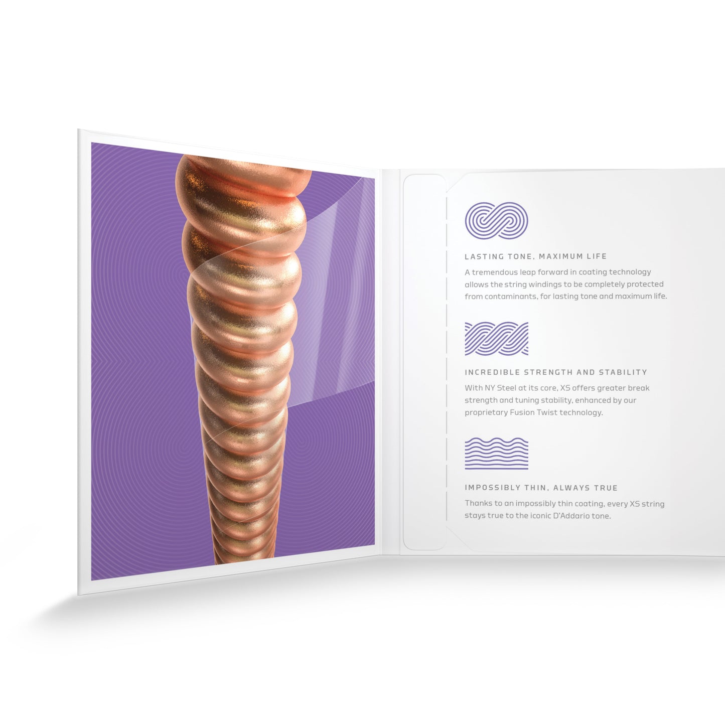 DAddario 11-52 Custom Light, XS Phosphor Bronze Coated Acoustic Guitar Strings