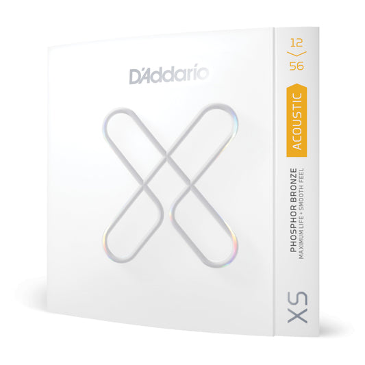 DAddario 12-56 Light Top/Medium Bottom, XS Phosphor Bronze Coated Acoustic Guitar Strings